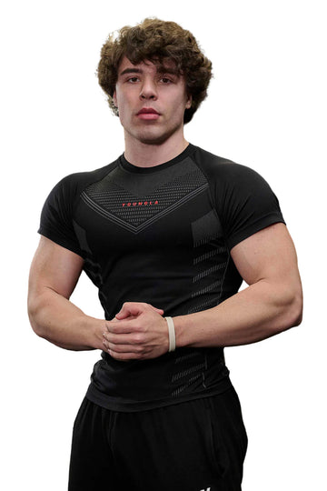 465 Superhero Compression Tees Black
