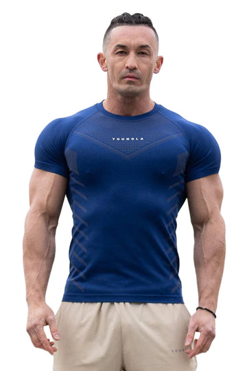 465 Superhero Compression Tees Dark Blue