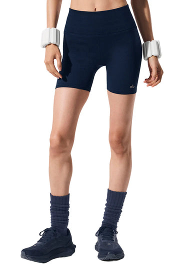 5" Seamless Ribbed Favorite Short Navy