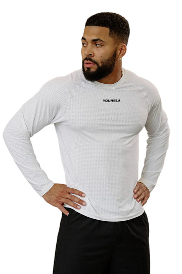 8013 - Aeromesh Longsleeves White
