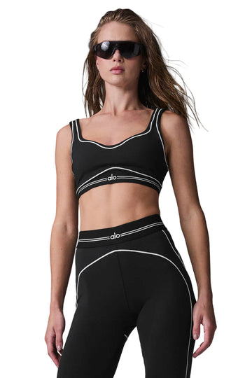 Airbrush Heart Throb Bra Black/White