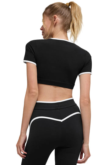 Airbrush Race Pace Short Sleeve Black/White
