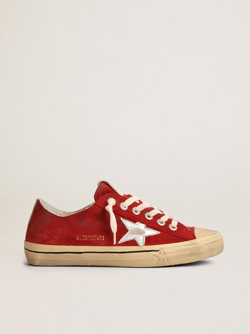 Women's V-Star LTD in dark red suede with silver star