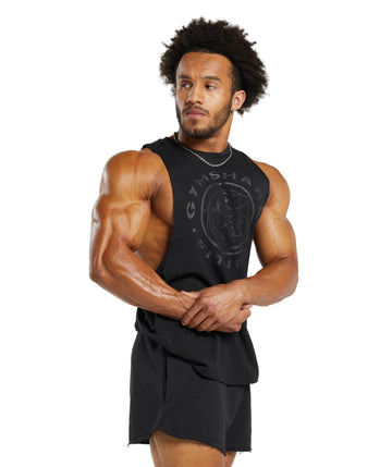 Legacy Drop Arm Tank slim fit Classic Black