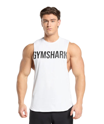 Prime Drop Arm Tank slim fit White