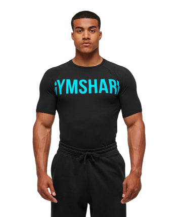Prime T-Shirt muscle fit Black/Brand Blue