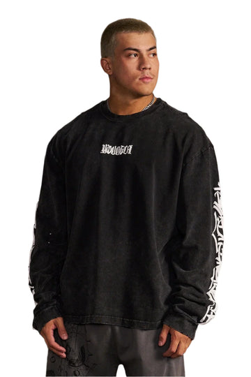 YOUNG LA 8021 - Aura Long Sleeves Black Wash