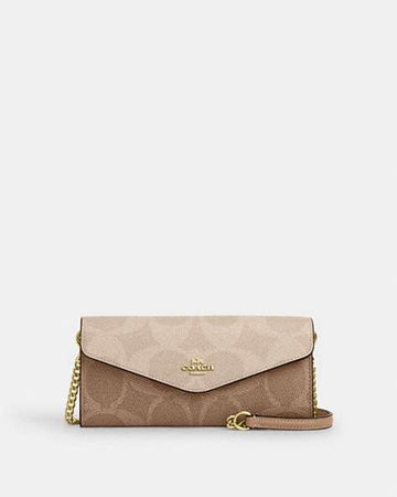 Klare Wallet With Chain In Blocked Signature Canvas