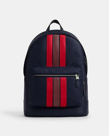 West Backpack With Varsity Stripe