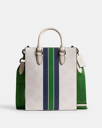Dylan Tote Bag In Signature Canvas With Varsity Stripe