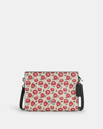 Slim Crossbody Bag With Floral Print