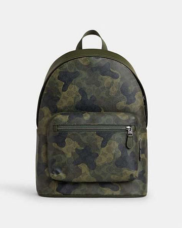 West Backpack In Signature Camo Print