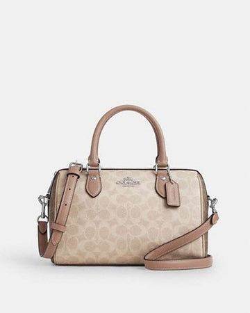 Rowan Satchel Bag In Blocked Signature Canvas