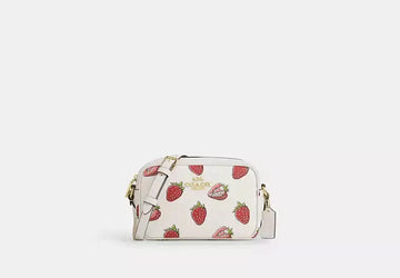 Mini Jamie Camera Bag With Strawberry Print