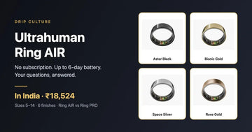 Ultrahuman Ring AIR smart ring in Aster Black, Bionic Gold, Space Silver and Rose Gold, price in India at Drip Culture