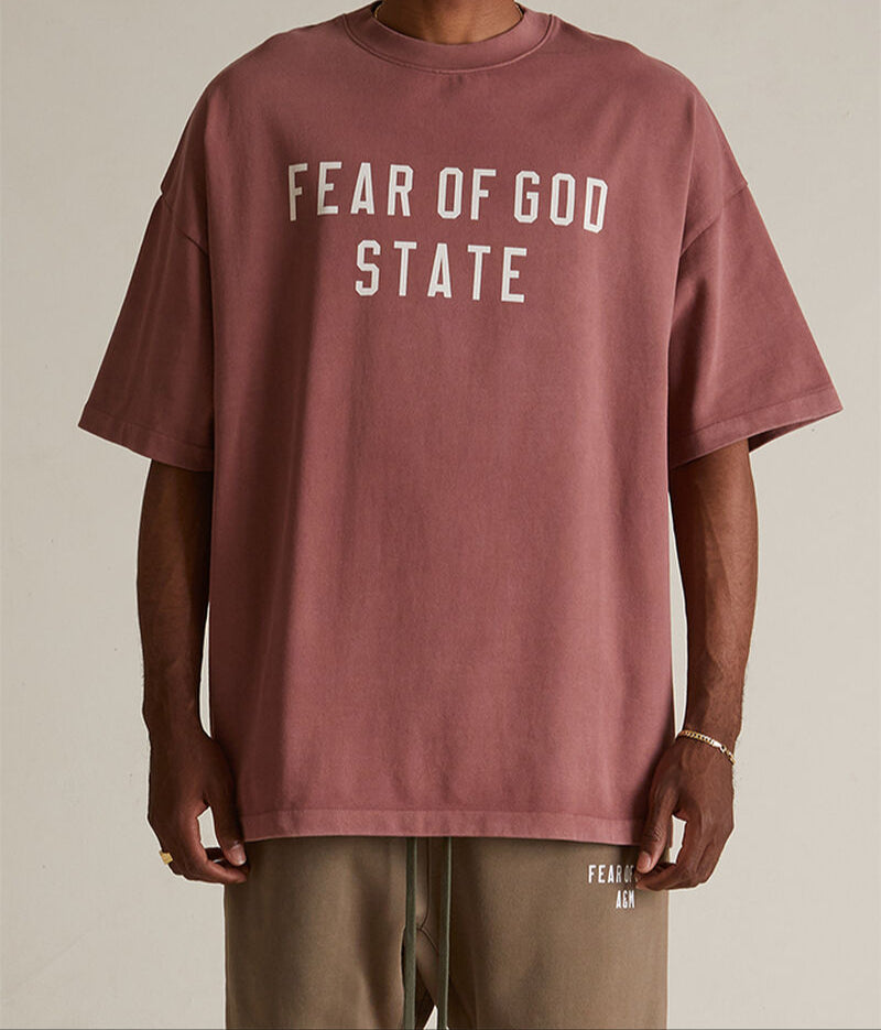 Fear of God Essentials Crimson Heavy T-Shirt