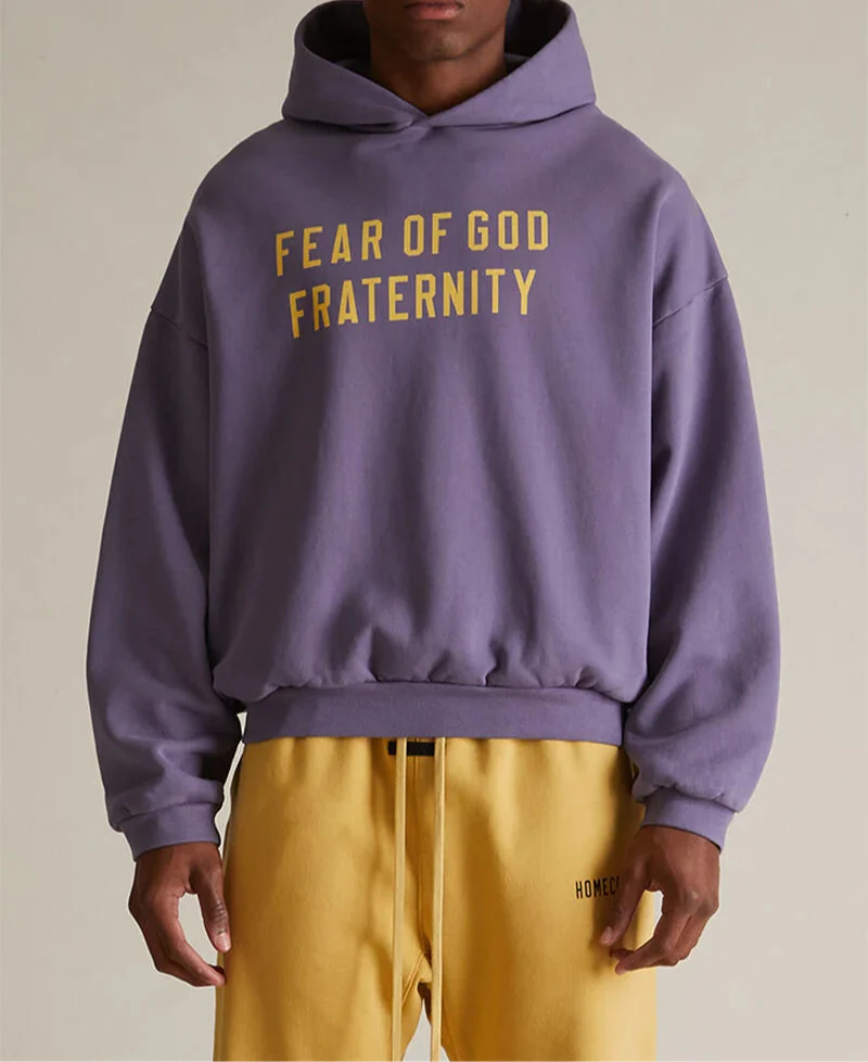 Fear of God Essentials Lavender Heavy Fleece Hoodie