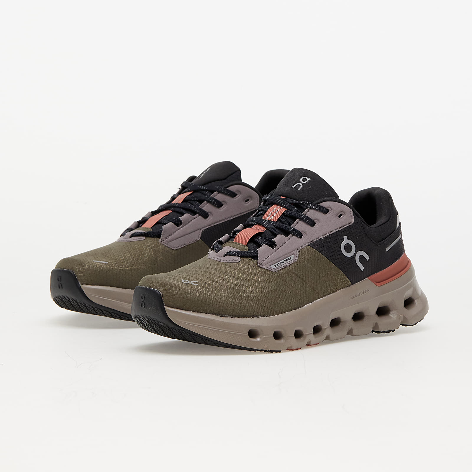 Cloudrunner 2 Waterproof 'Olive Mahogany' On Running