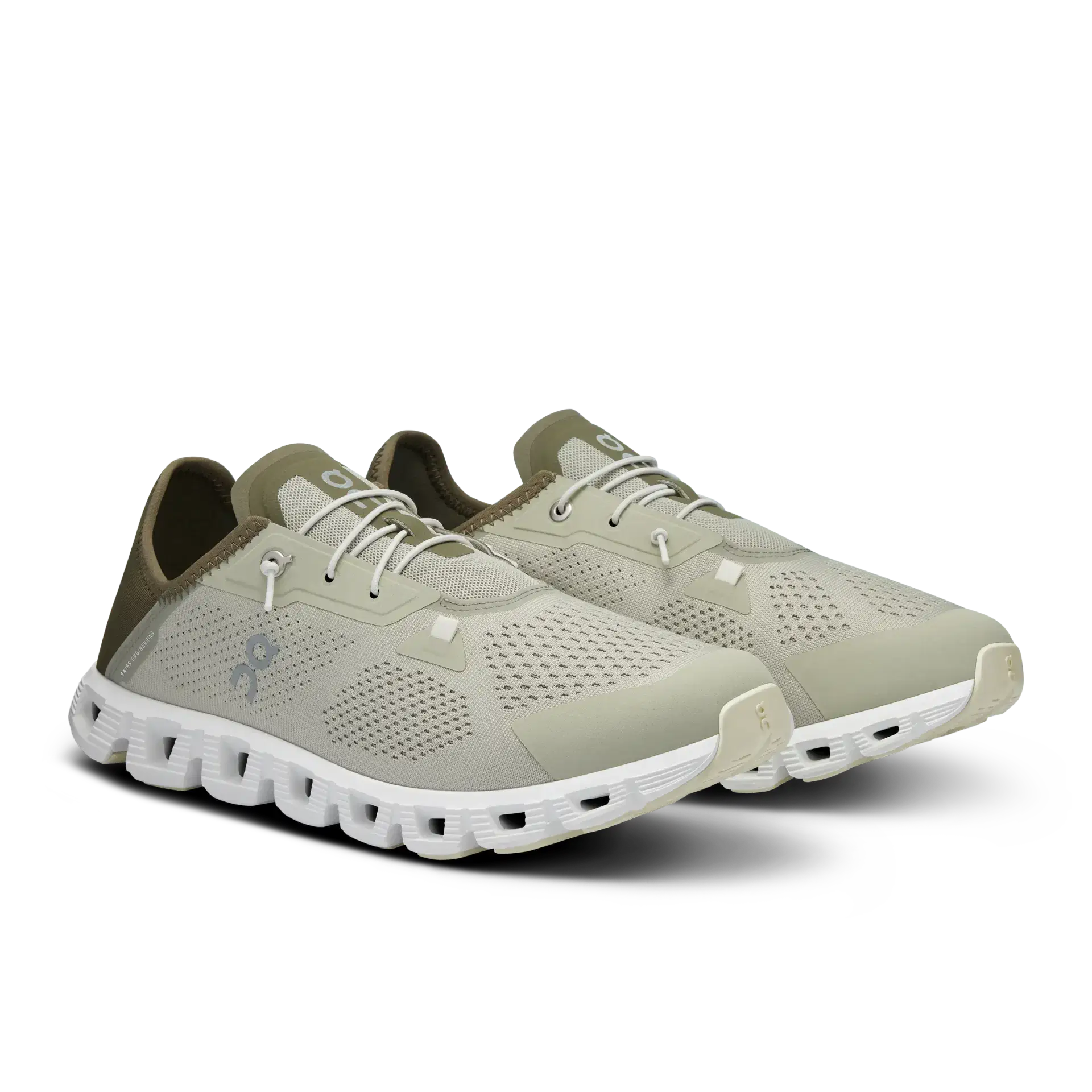 On Running On Running Cloud 5 Coast 'Chalk/Olive' - Shoe size: UK 7 Sneakers | Shop From The Mirage