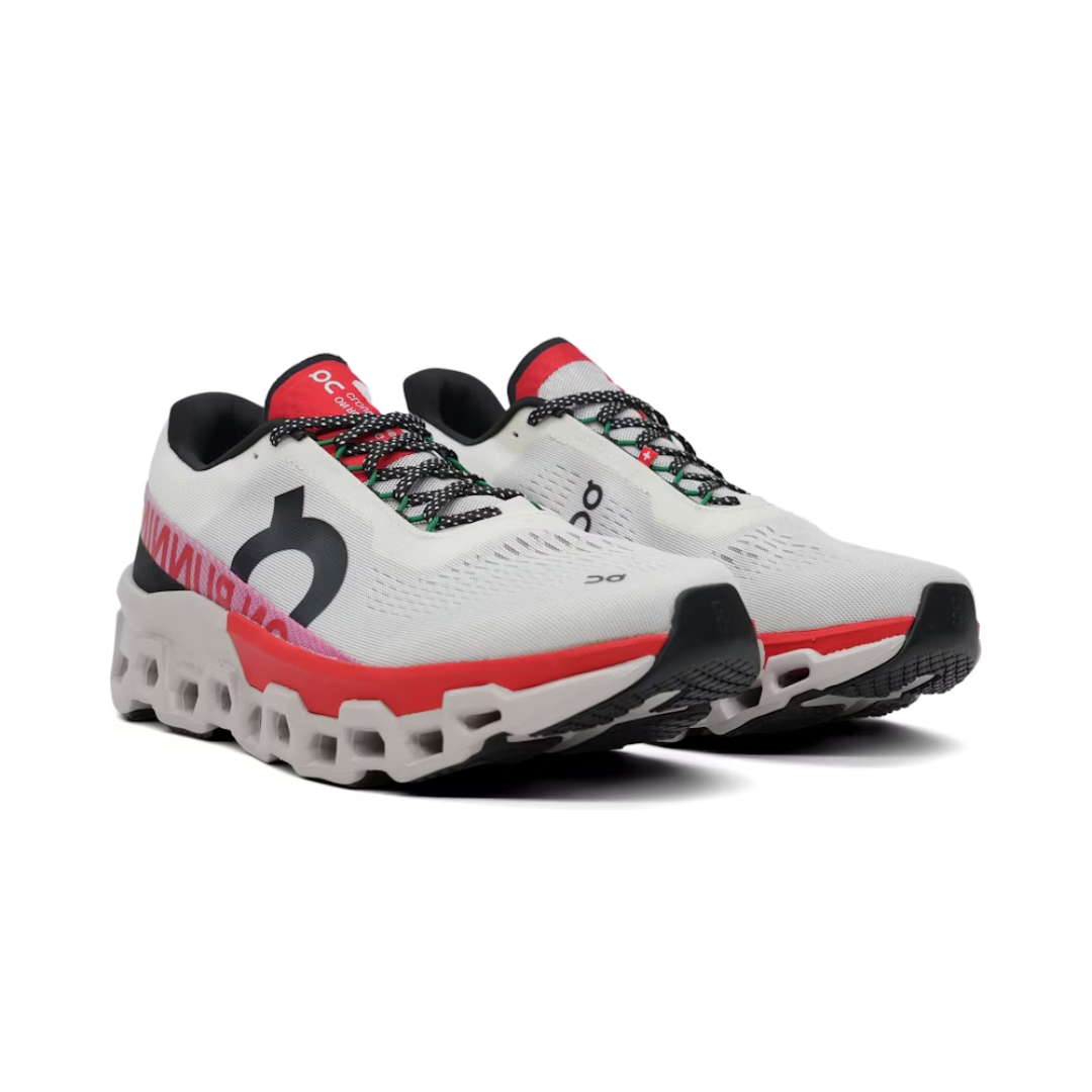 On Running Cloudmonster 2 Ivory Silver Red