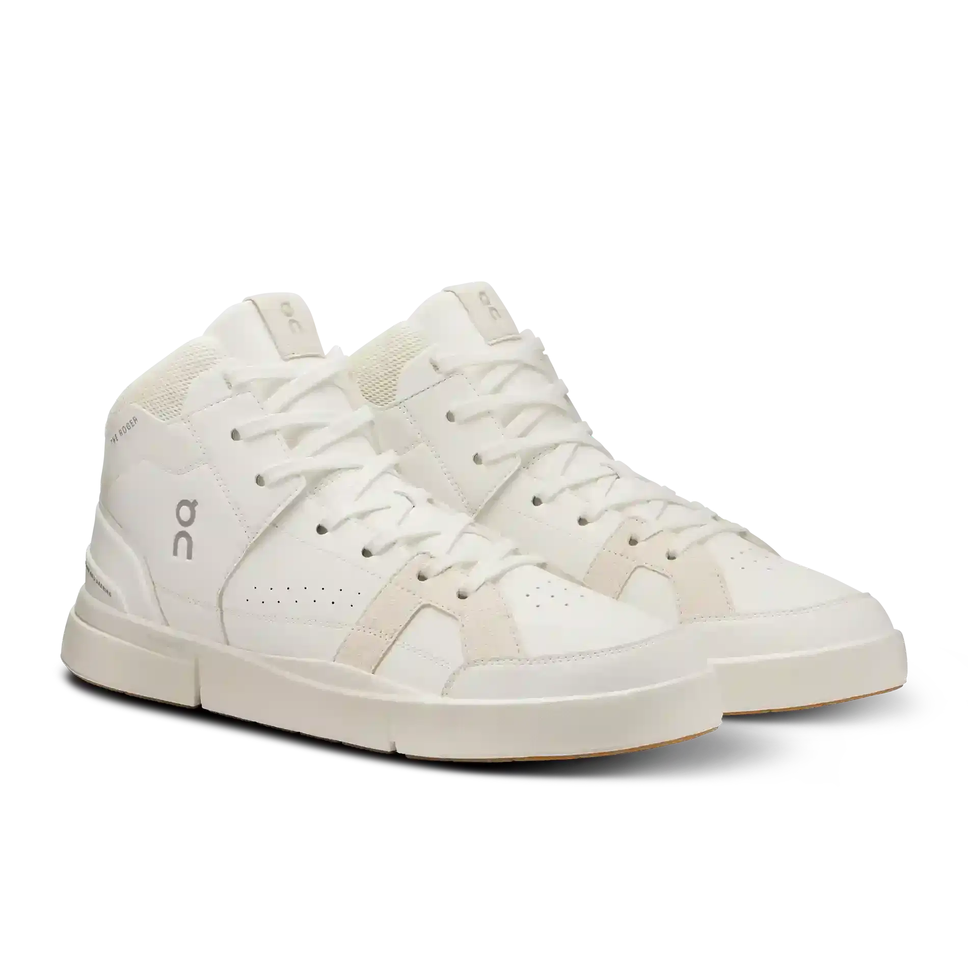 On Running THE ROGER Clubhouse Mid White Sand On Running - Shoe size: UK 7 Sneakers | Shop From The Mirage