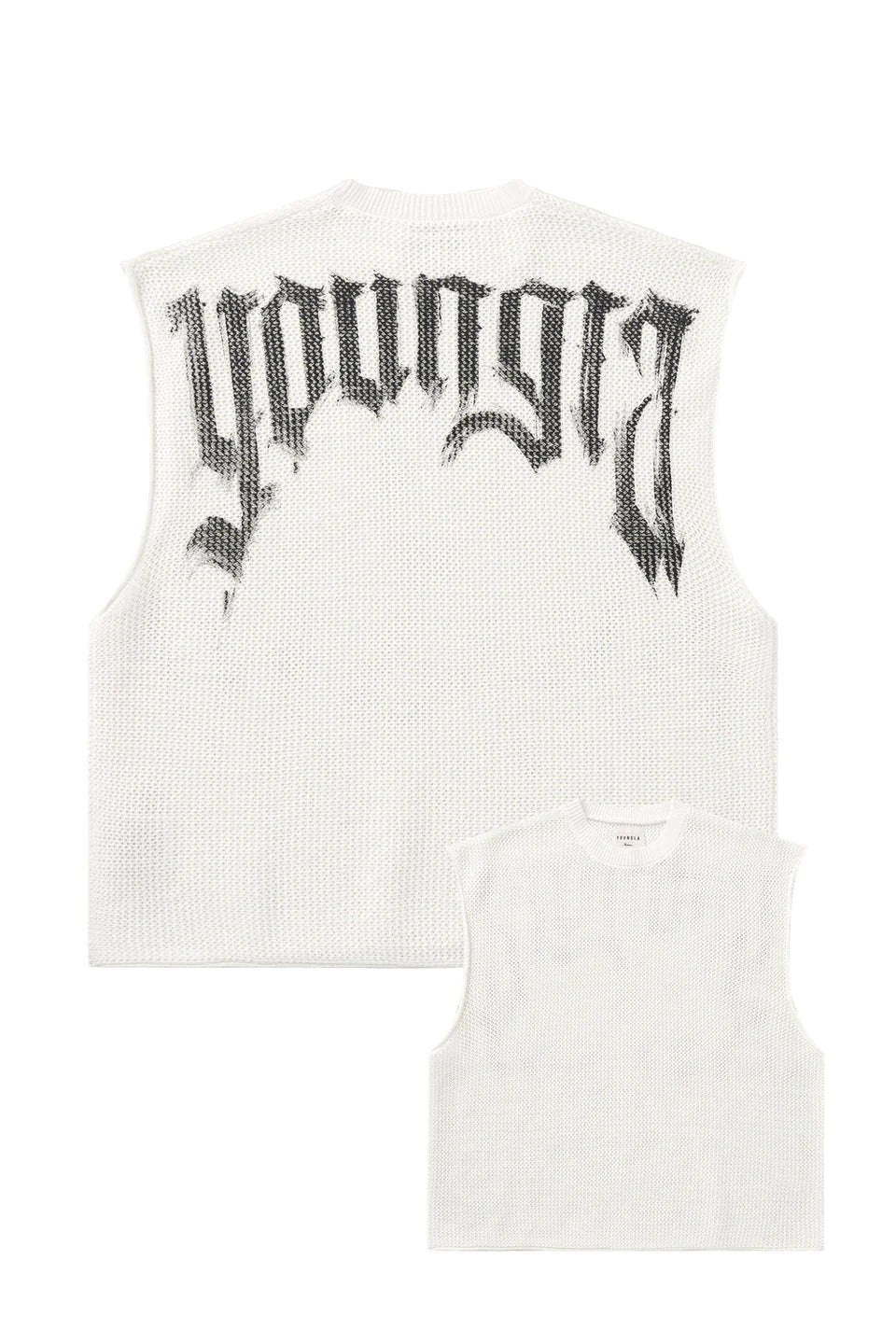 3012 - Drop Shoulder Knit Cut-Off White