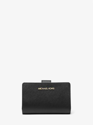 Medium cross-grain leather wallet