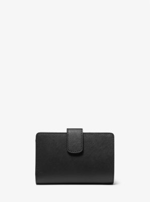 Medium cross-grain leather wallet