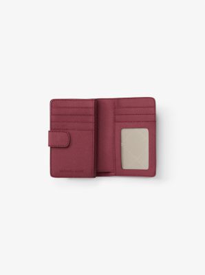 Medium cross-grain leather wallet