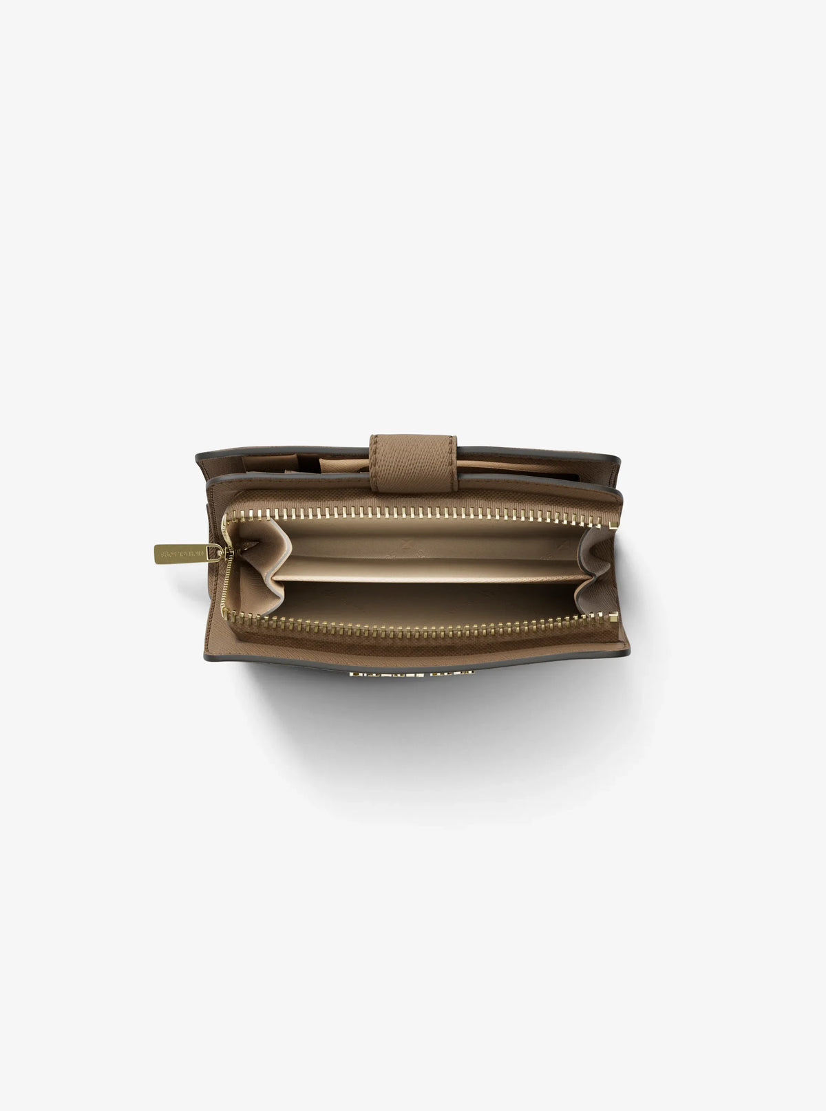 Michael Kors Medium Crossgrain Leather Wallet Camel view 4