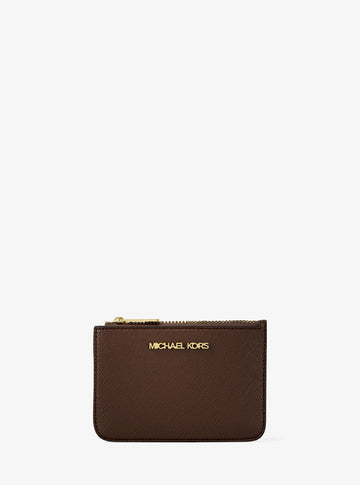 Michael Kors Jet Set Travel Small Saffiano Leather Coin Pouch Nutmeg