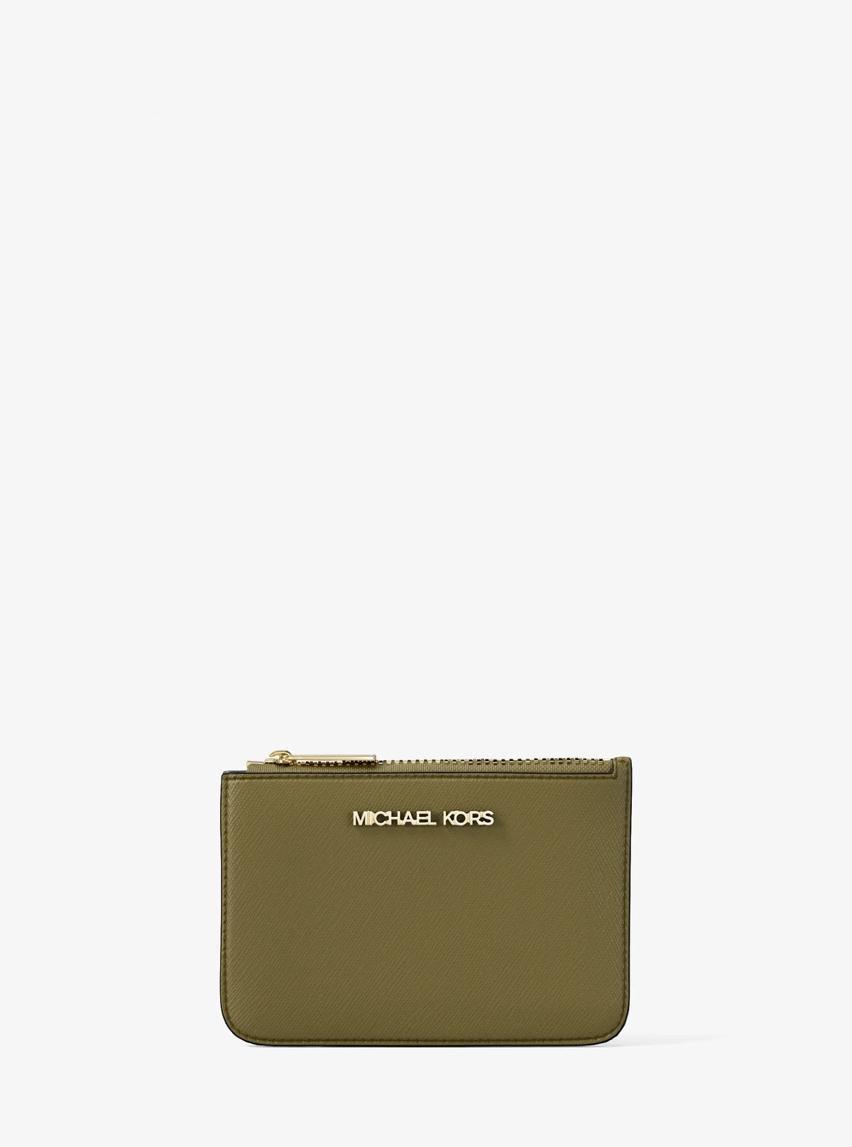 Michael Kors Jet Set Travel Small Saffiano Leather Coin Pouch Oregano