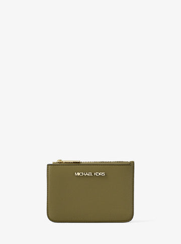 Michael Kors Jet Set Travel Small Saffiano Leather Coin Pouch Oregano