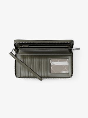 Large Continental Wallet in Grained Leather