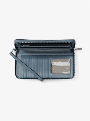 Large Continental Wallet in Grained Leather