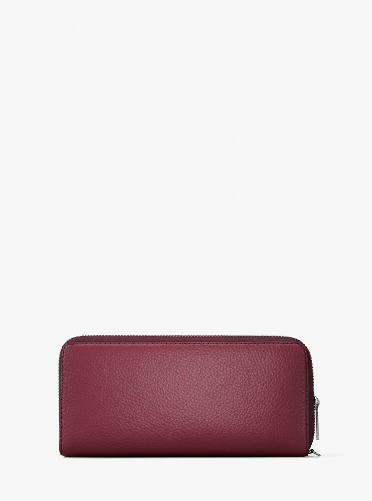 Michael Kors Large Pebbled Leather Continental Wallet Maroon view 3