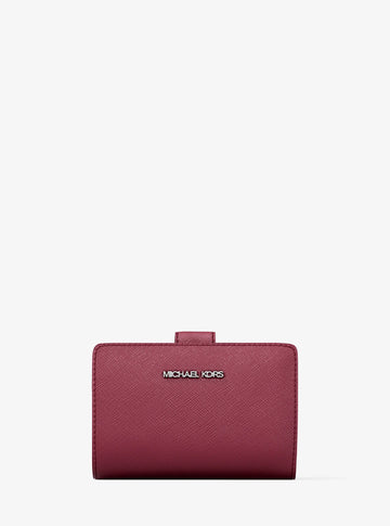 Michael Kors Medium Saffiano Leather Wallet Maroon