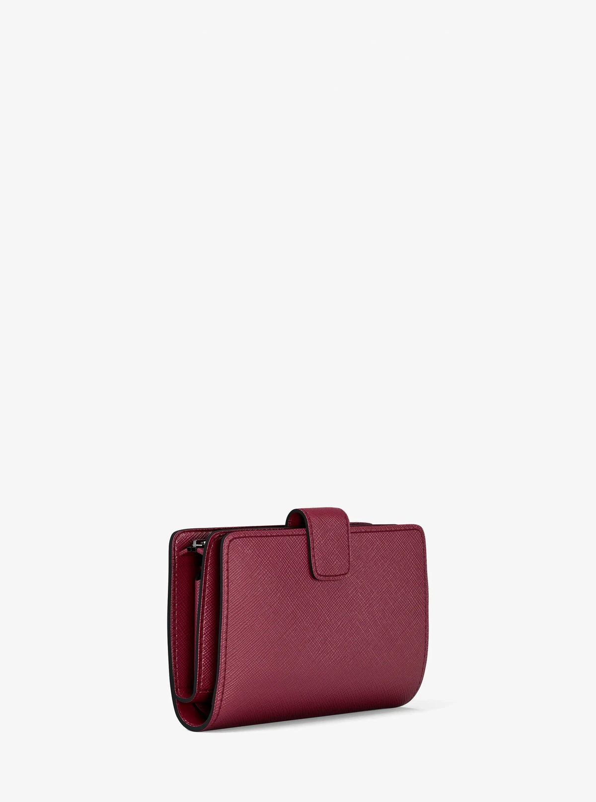 Michael Kors Medium Saffiano Leather Wallet Maroon view 3
