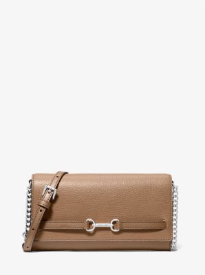 Carson Large Convertible Pebbled Leather Crossbody Bag