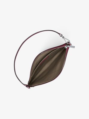 Jet Set Small Convertible Grained Leather Wristlet