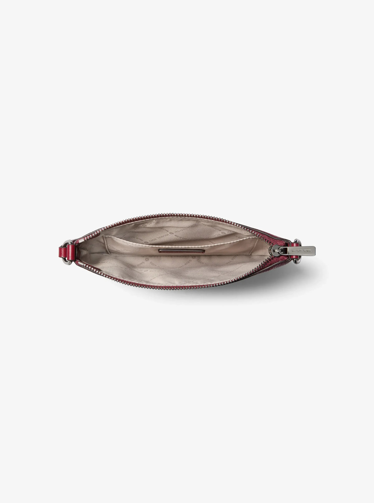Michael Kors Jet Set Small Pebbled Leather Convertible Wristlet Maroon view 2