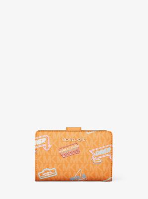 Jet Set Printed Signature Logo Bi-Fold Wallet