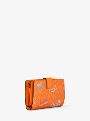 Jet Set Printed Signature Logo Bi-Fold Wallet
