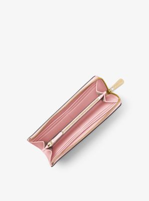 Jet Set Travel Large Saffiano Leather Half-Zip Wallet