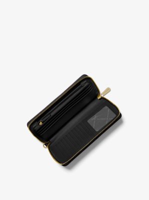 Jet Set Travel Large Grained Leather Wallet