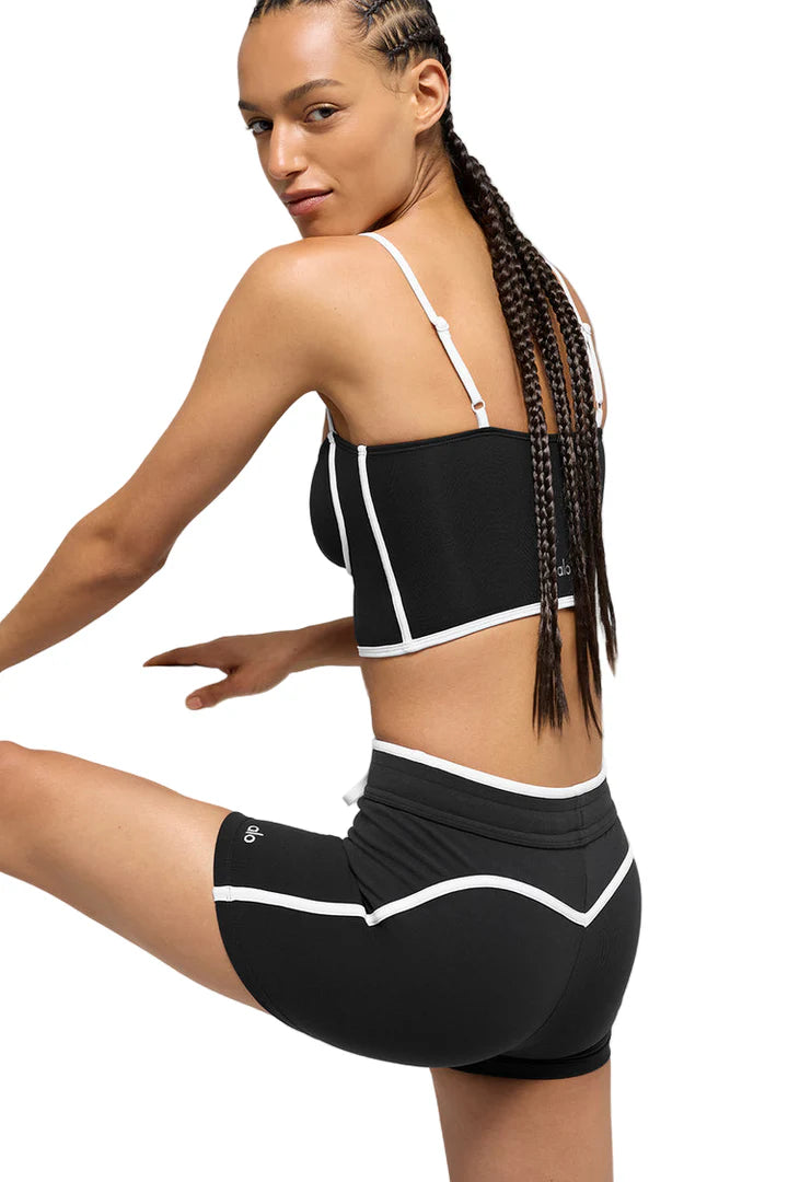4" Airbrush High-Waist Race Pace Short Pink Wild Black/White