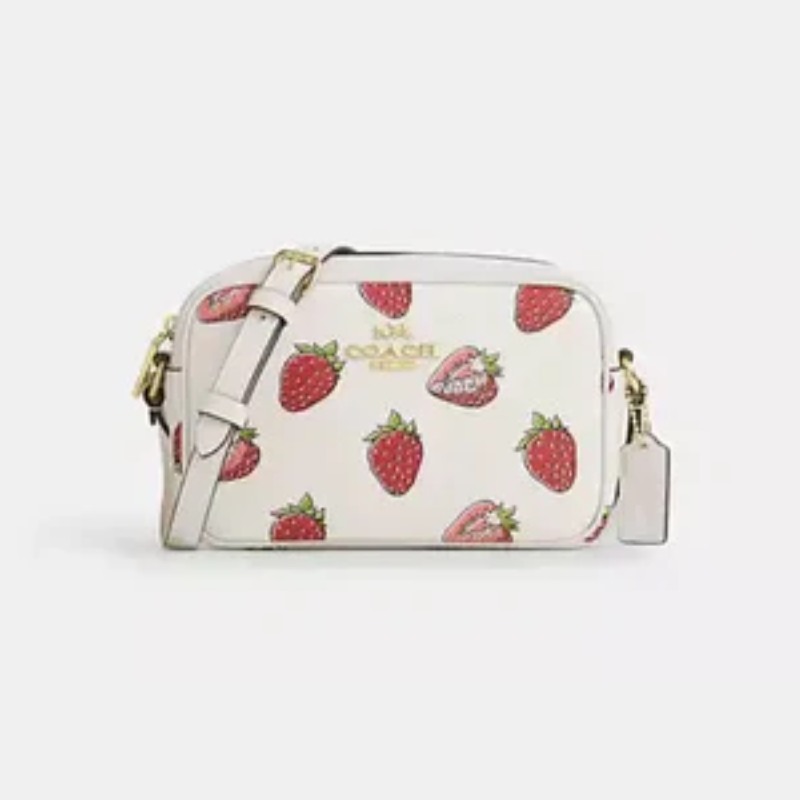 Mini Jamie Camera Bag With Strawberry Print