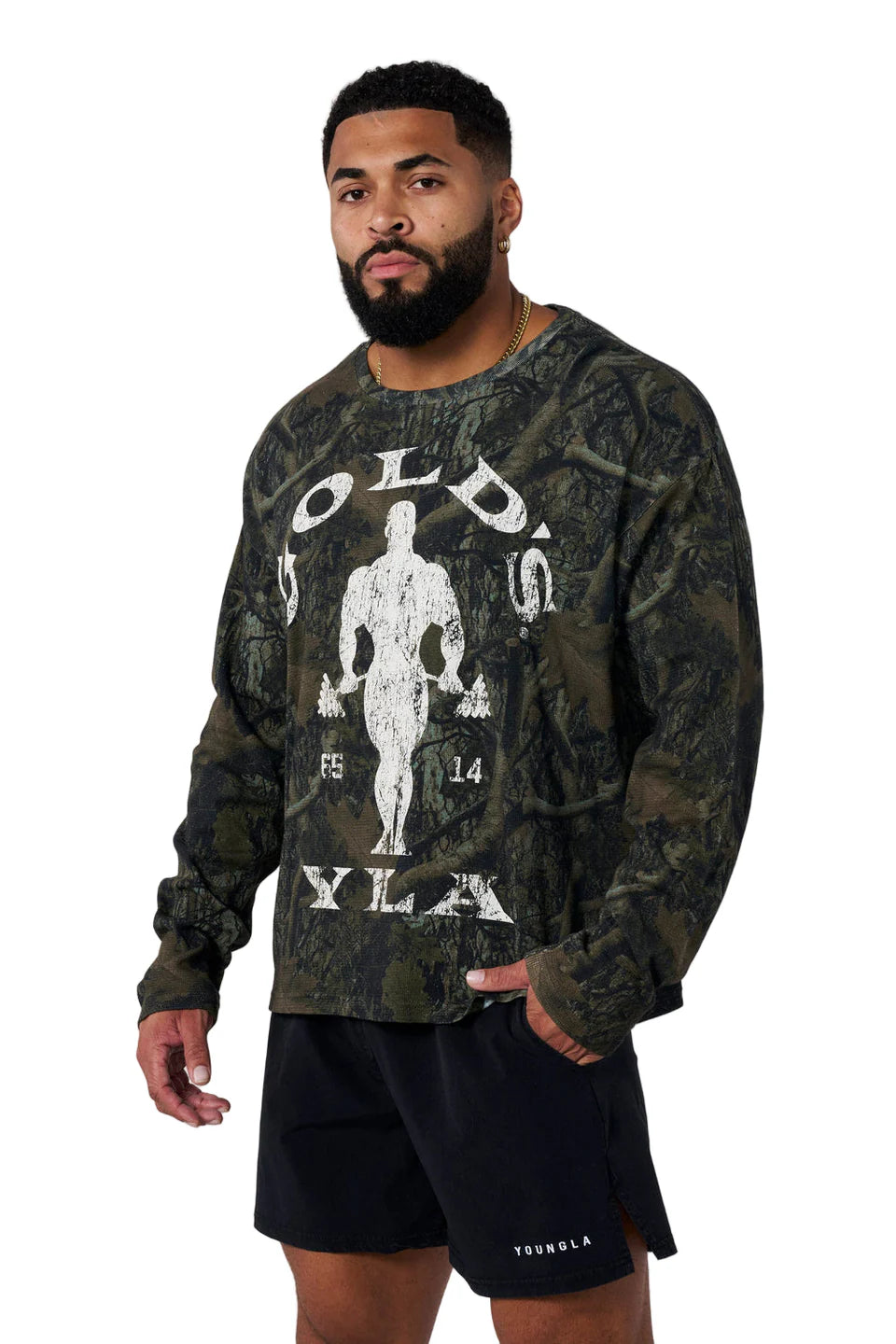 8047 - Gold's Gym Thermal Longsleeves Dark Tree Camo