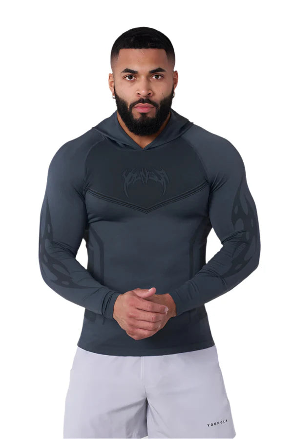 8062 - Warrior Compression Hoodies Deep Teal