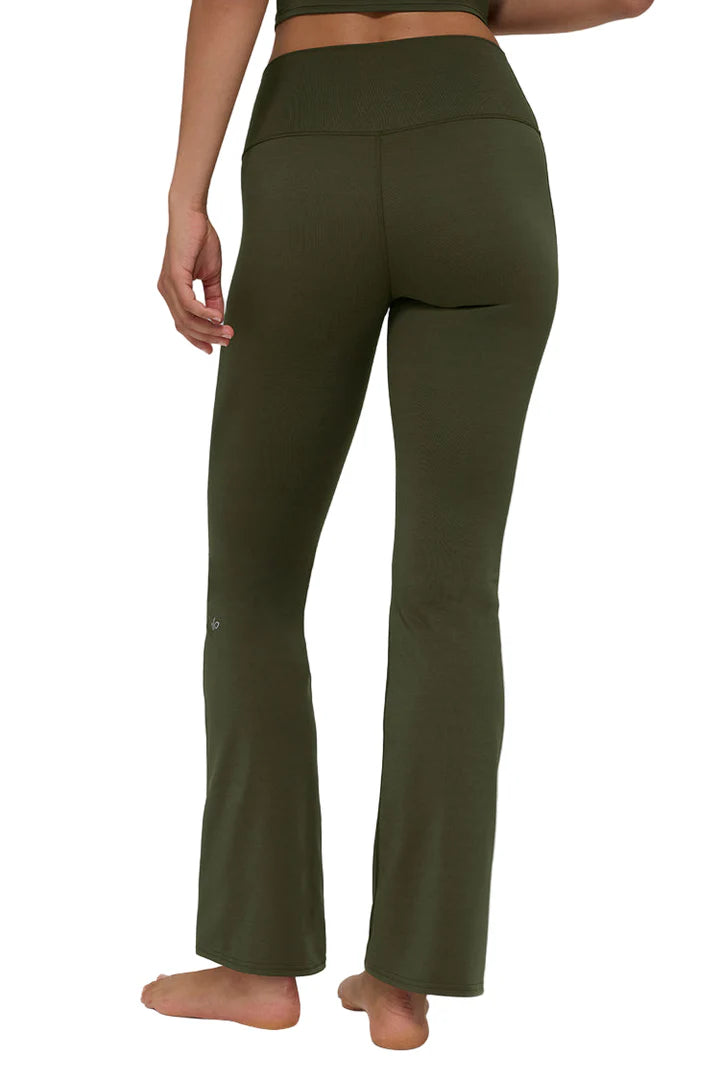 ALO Softsculpt High-Waist 7/8 Bootcut Legging Green Olive